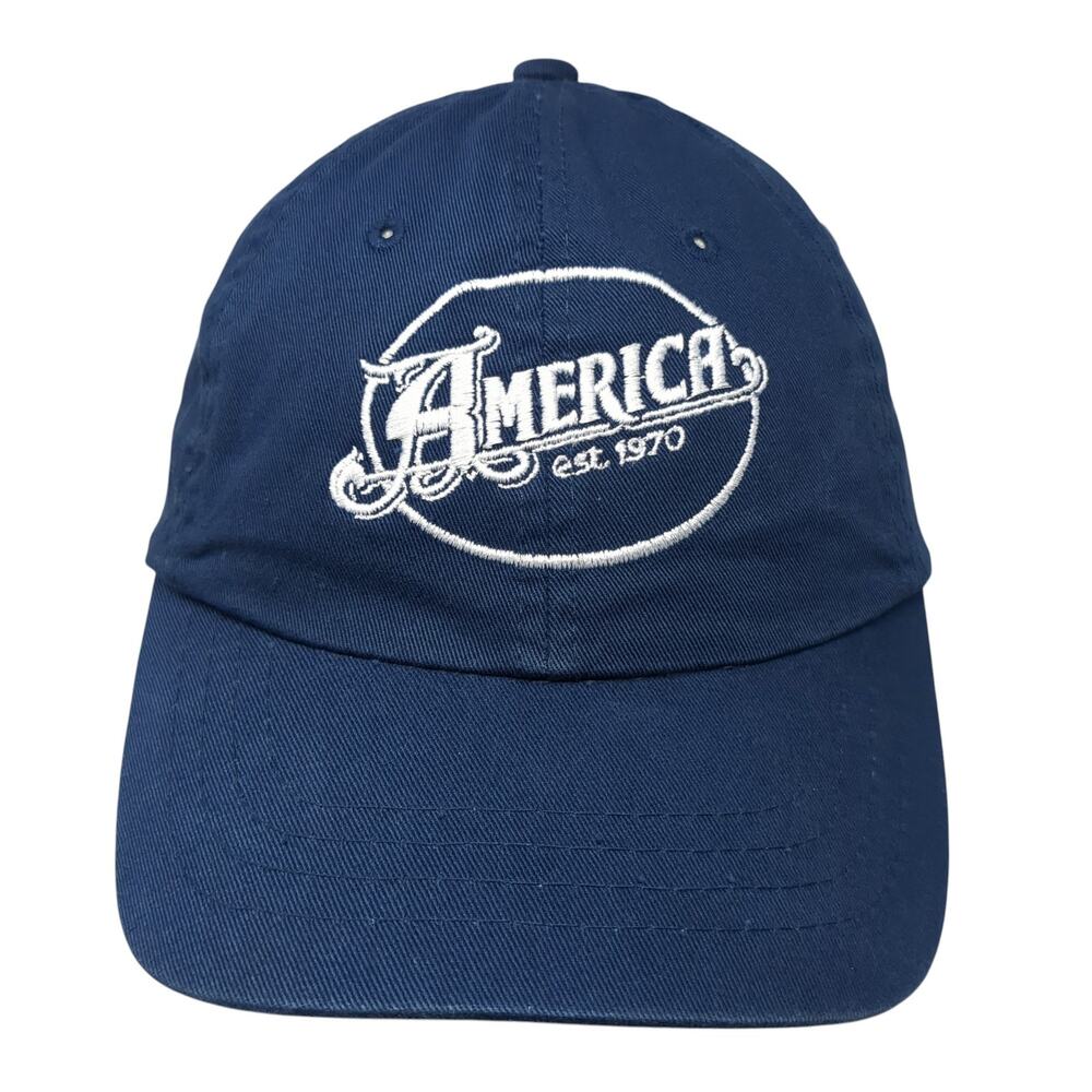 America Slideback Hat Blue One Size Adjustable Embroidered Magic Headwear